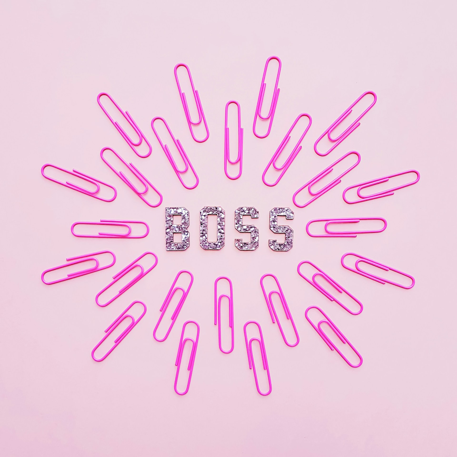 glittery Boss word