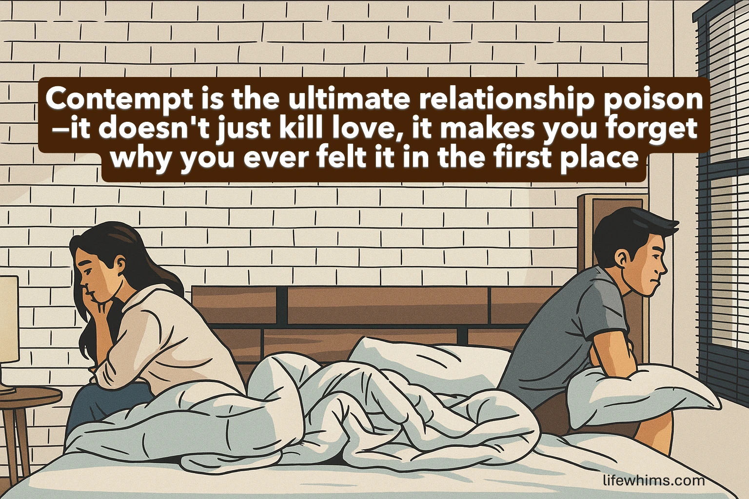 Couple going through Contempt in relationship